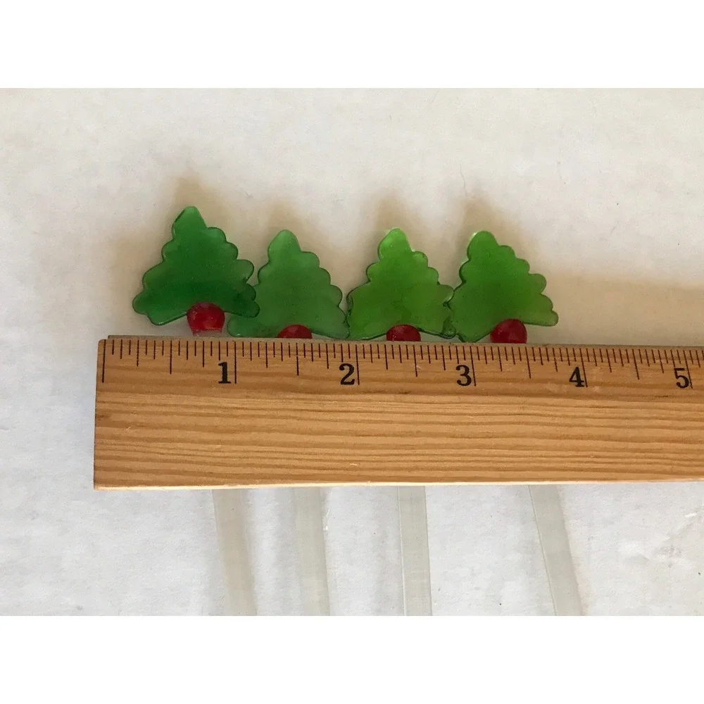 Glass Christmas tree's  Stir Sticks‎ Swizzle Stirrer set of 4